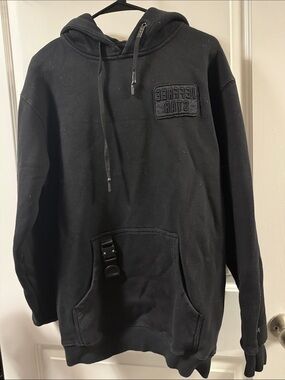 Jeffree Star Black Men’s Pullover Hoodie with Chest Patch